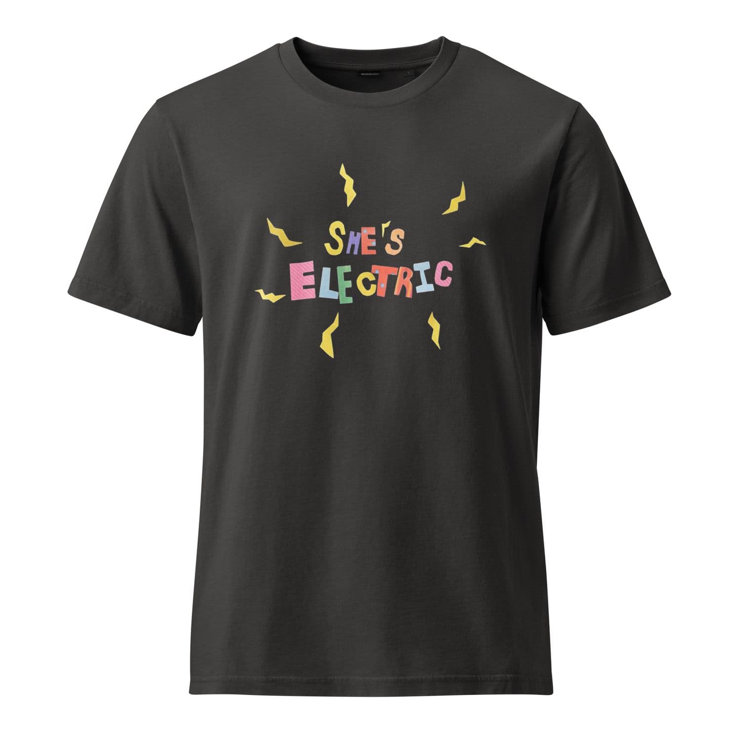 She's Electric Tee — G. Dyed Black Rock