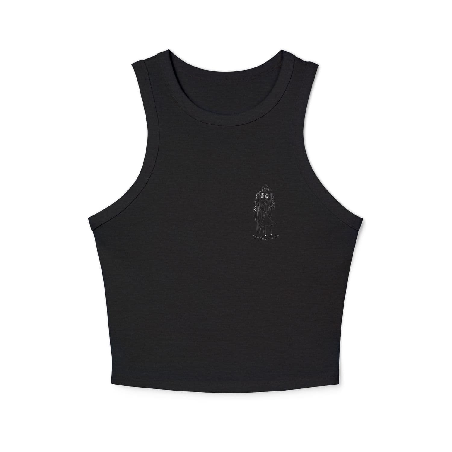 evonnys Women's micro rib racer tank top